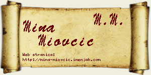 Mina Miovčić vizit kartica